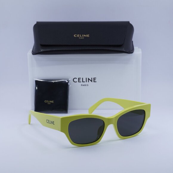 Final Price! Celine CL40197U 93A Lime/Smoke Sunglasses - Picture 5 of 9